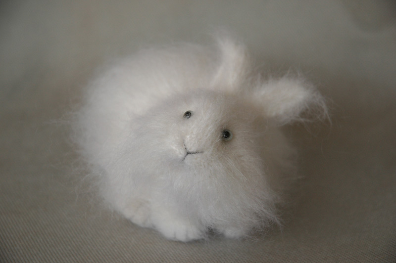 white bunny stuffed toy